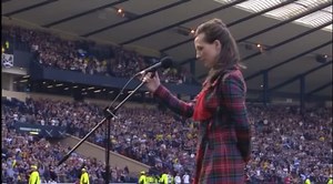 There’s only one thing for it today….❤️🏴󠁧󠁢󠁳󠁣󠁴󠁿 A throwback to one of the greatest honours - to step out onto the pitch and sing the anthem for your national football team. I’ll never forget the deafening roar 🙌🏻 I’ll be singing again for you tonight! C’mon Scotland!!! 🏴󠁧󠁢󠁳󠁣󠁴󠁿 #scotland #SCOENG #euro2020 #anthem Scotland National Team #weCanBoogie | Julie Fowlis