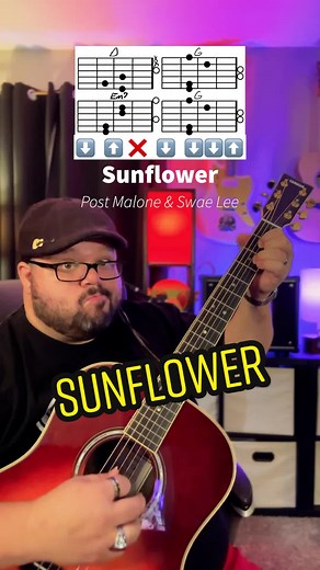 Sunflower Guitar Tutorial | Post Malone & Swae Lee
