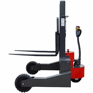 [Hot Item] 2024 Big Wheel Electric Pallet Straddle Stacker 1500kg Pallet off Road Stacker