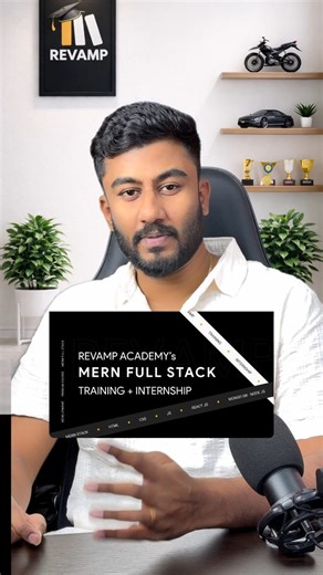 REVAMP || E-Learning || Internships || Placements on Instagram: "4 Months Live MERN FULL STACK Training + Internship + Placement Support - Ellaam ₹5999 dhaan 💻 Online Live classes & Recordings 🔥 with 22 projects & Realtime Client Live Projects 👨🏻‍💻 Offers closing soon - Click link below & enrol to Join our new Batch ❤️ 📞 Contact - 8072948266 to confirm your slots ! [MERNStack, RevampAcademy, Internship2026, MERNFullStack, FresherOpportunities, ITPlacements, TamilStudents, Career Break, Car