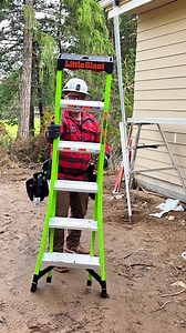 Absolutely love these @Little Giant Ladders Bought 2 yesterday for $150 each. They are perfect for siding. We finally killed our 6 year old King Kombos with the telehandler. . . Oh and check out those @RR Buildings tool bags. Day 1 in them. I'm leaving the tags on because it's cool. . Day 3 in the @KEENUtility Liberty. #siding