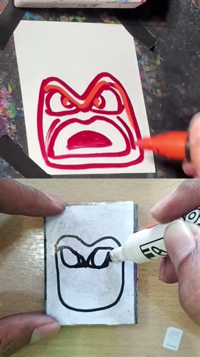 Drawing Anger From Inside Out with Master Of Quick Drawing Art @millkun #joditaart #drawing #art