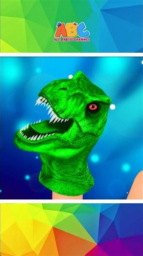 🦖 Colorful T-Rex Dinosaurs - Finger Family #shorts #fingerfamily #kidssongs #nurseryrhymes