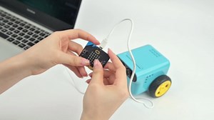 ELECFREAKS microbit Tpbot-Edu Version Kit Precise Control Angles and Directions Suitable for STEM Project, BBC Micro:bit DIY Coding Car with Wiki Tutorial(Without Micro:bit)