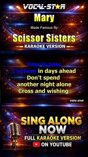 Mary - Scissor Sisters KARAOKE #karaokeversion #karaoke #instrumental