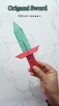 Origami Paper Sword Demo | Easy One-Sheet Paper Knife #origami