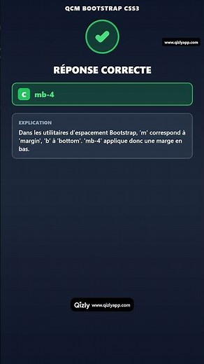 CSS Bootstrap : Quelle classe pour une marge en bas ? 🤯 | #Shorts