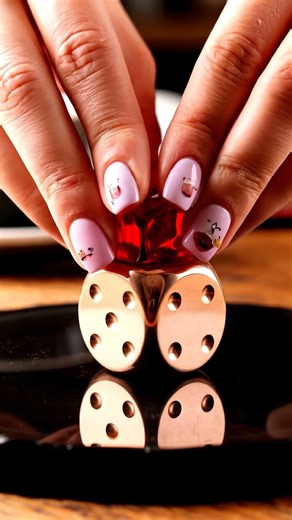 【4K】【ASMR】Slow Crushing Gold Dice & Ruby Mixing (Deep Red)