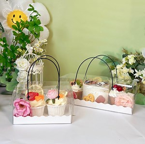 Clear Bakery Boxes With Handles: Cupcake & Pastry Gift Boxes - 20 Sets - Etsy