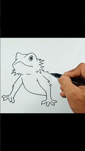 How to draw Bearded Dragon #shorts
