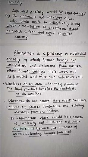 Theory of Alienation by KARL MARX. Class -11 SOCIOLOGY Ch.4 Western Sociologist