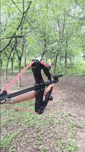 Slingshot bow with steelballs cartridge and laser sight😎 #slingshot #slingshotgame #slingshotrifle