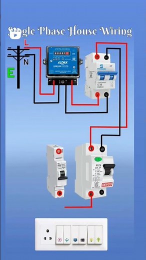 RCCB and MCB connection ! rccb kaise kaam karta hai ! rccb kaise kaam karta hai 3d animation #short