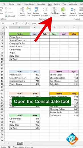 Stop Consolidating Data Like This 😱 Use Excel Consolidate Tool! #viral #trending #trendingshorts