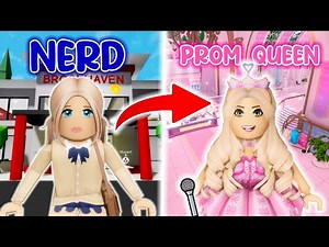 NERD TO PROM QUEEN IN ROBLOX BROOKHAVEN!