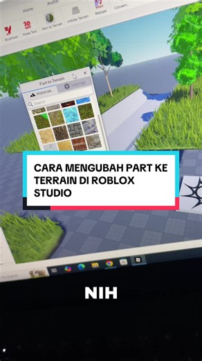 Cara mengubah Part ke Terrain di Roblox Studio#robloxstudio #robloxfyp