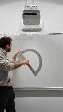 6th grade: Constructing a 58° angle using a protractor #middle school #maths