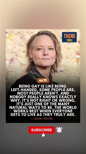 Jodie Foster’s Powerful Message About Being Yourself 🌈. #shorts #shortsfeed