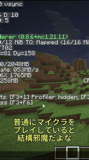 意外と知らないF3の秘密！ #マイクラ #minecraft