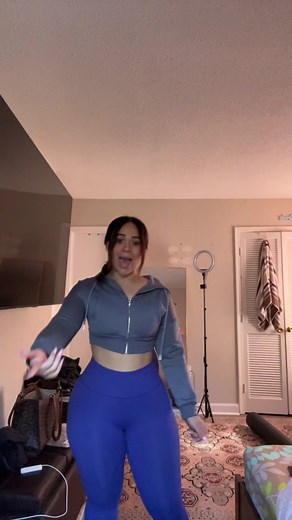 Dance and Exercise Routine in a Cozy Living Room