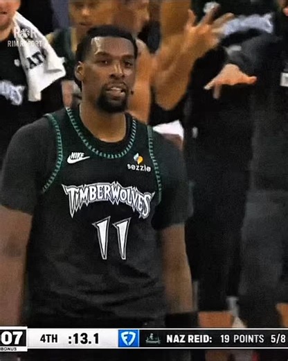 Rim Report | NBA Highlights, Retro Hoops on Instagram: "NAZ REID. CLUTCH. 😤🔥 Big-time 3 to put the Wolves up 3 with 13.1 seconds left… and they close it out. This man stays ready. 🐺💧 #NazReid #Timberwolves #WolvesWin #Clutch3 #NBAHighlights #RimReport #NBAViral #MinnesotaTimberwolves #ClutchMoment #FourthQuarter @timberwolves"