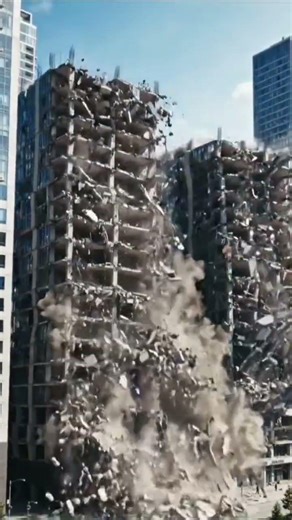 “How Earthquakes Destroy Tall Buildings 🏢💥 (Shocking Physics!)”#short.