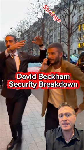 🤣 What Is This Bodyguard Doing?! #davidbeckham