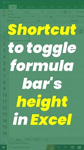 6.5K views · 109 reactions | Formula bar taking too much space in Excel? Use this simple keyboard shortcut to instantly expand or collapse the formula bar and focus better on your data! ⚡ #Excel #ExcelShortcuts #ExcelTips #ExcelTricks #MicrosoftExcel #ExcelProductivity #ExcelLearning #excelformulas | Chalo Ye Bhi Seekhe | Facebook