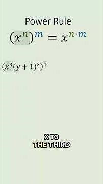💪 Exponent Power Rule Example (xᵃ)ᵇ=xᵃ*ᵇ 🔥