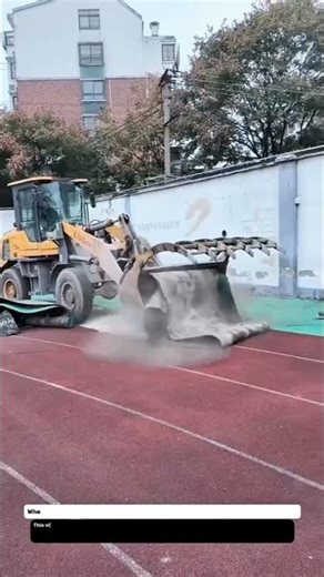 Wheel Loader Removing Artificial Turf | Heavy Equipment Field Renovation Technology