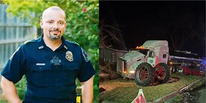 Off-duty police captain likely saved life of trucker who crashed into Clifton property after suffering medical episode
