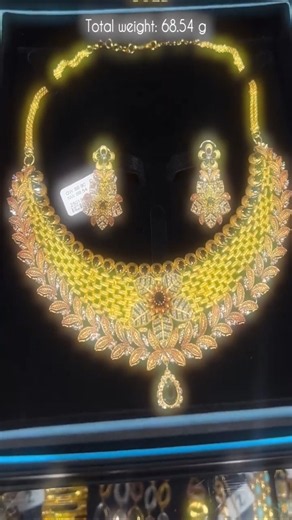 Stunning Bridal Gold Necklace Set 💎 Latest Gold Jewelry #viral #trend