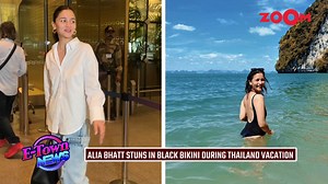 24K views · 305 reactions | Alia Bhatt treated her fans to glimpses of her New Year getaway in Thailand, where she spent quality time with her family. The actress stole the spotlight as she dazzled in a black bikini, radiating elegance and style amidst the serene tropical backdrop. #zoomtv #etownnews #aliabhatt #ranbirkapoor #actress #newyearvacay | Zoom TV | Facebook