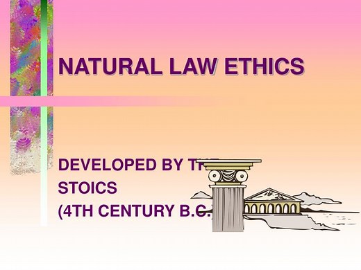 NATURAL LAW ETHICS - SlideServe