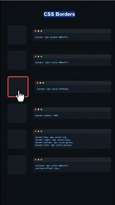 CSS Borders #coding #frontend #frontendcourse #frontenddevelopment #css #css3 #html #html5