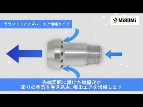 ラウンドエアノズル-エア増幅タイプ-（ROUND AIR BLOW NOZZLES-AMPLIFY-）ミスミ