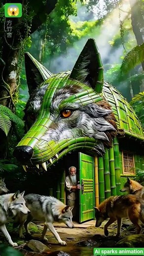 🦊wild wolf.😱#ai #wolf #viral #viralvideo #shorts #viralshorts #cartoon #aivideo