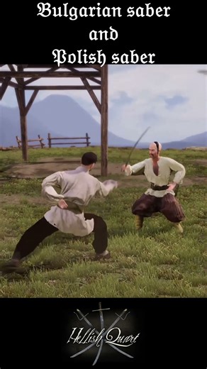 A duel fought with beautiful saber swordsmanship