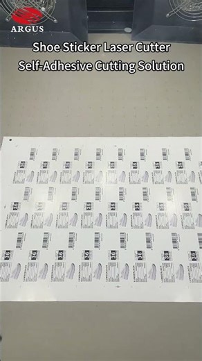 Shoe Label Sticker Laser Cutting Machine | ARGUS LASER Self-Adhesive Cutting Solution