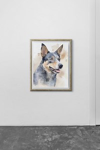 Australian Cattle Dog, Australian Cattle Dog Portrait, Hunde Portrait, Haustier Portrait, Digital Download, Digitaldruck, Kunst an der Wand - Etsy.de