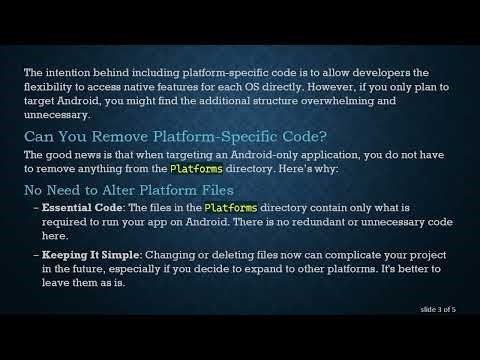 Building a MAUI App for Android: Simplifying Your Project Structure