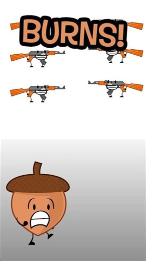 IT BURNS BURNS BURNS!!! | Gags is very hot #shorts #bfb #tpot #bfdia #objectshow #animation