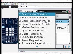 One Variable Statistics with TI-Nspire CX