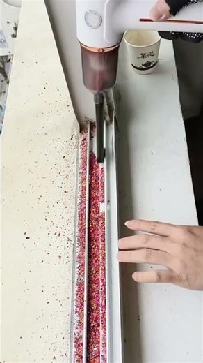 Someone cleans dust and debris from window tracks using a mini vacuum #construction #popular