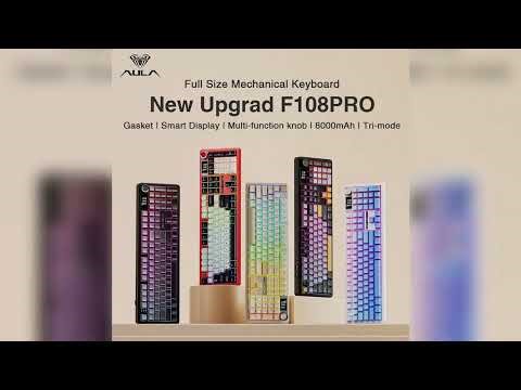 A must-have product #AULA F108 pro Wireless Bluetooth Keyboard Macro Gaming keyboard Gasket Hot-sw