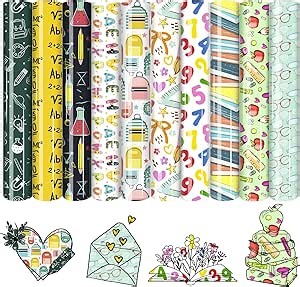 HTVSTD School Days Heat Transfer Vinyl -10 Sheets 12'' x 10'' Teacher Graphics HTV Book,Bag,Alphabet Iron on Vinyl for T-Shirts Iron on Transfer