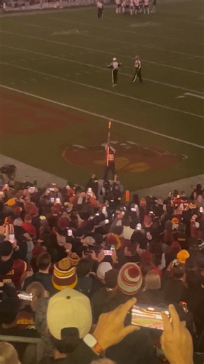 Darrell Green with the spear leading the Raise Hail chant. The spear is here folks | JP Finlay