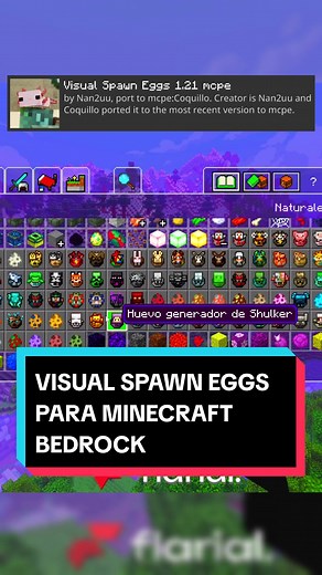 Visual Spawn Eggs para Minecraft Bedrock