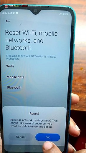 reset wi-fi,mobile networks,and Bluotooth in redmi // this will reset all network setting including