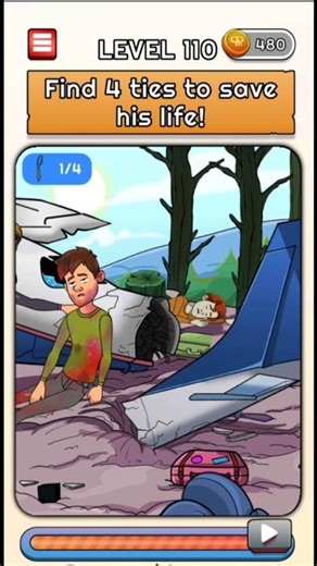 FLASHBACK GAME |LEVEL 110|Find 4 ties to save his life?